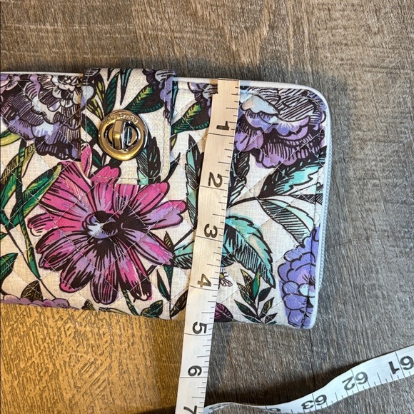Vera Bradley Lavender Meadow Large Wallet Turnlock - Picture 12 of 12